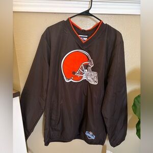 NFL NEW WITH TAGS CLEVELAND BROWNS crossover vneck pullover NWT $80 retail